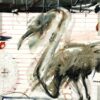 Art animals 1, Flamingos, akvarel, 100×70 cm, 1999.