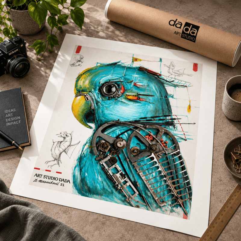 Plavi Papagaj (print u tubi)